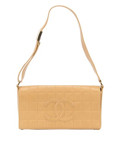 Chocolate Bar Shoulder, &pound;1,200, Handbags, Tan, Lambskin Leather, Front view